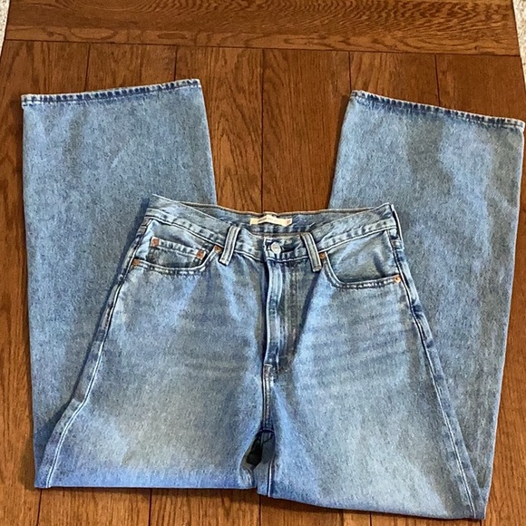 Levi’s rib cage wide leg, light wash denim blue jeans. Women’s size 27 - Picture 5 of 16